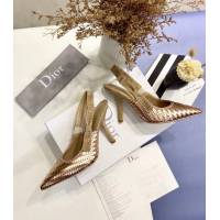 DIOR女鞋 迪奧2021專櫃新款J’ADIOR鑽帶涼鞋 Dior編織高跟燙鑽女涼鞋  naq1486