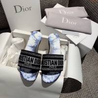 DIOR女鞋 迪奧2021專櫃新款磨砂新大底涼拖 Dior一字型刺繡平拖  naq1495