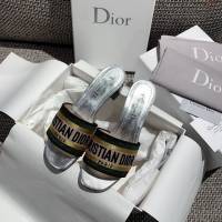 DIOR女鞋 迪奧2021專櫃新款磨砂新大底涼拖 Dior一字型刺繡平拖  naq1511