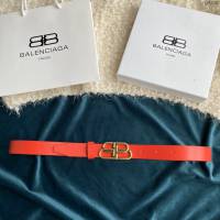 Balenciaga女士皮帶 巴黎世家BB經典logo扣腰帶 巴黎世家小牛皮皮帶  jjp1129