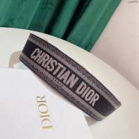 Dior女士腰帶 迪奧Christian Dior刺繡帆布皮帶  jjp1976