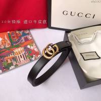 Gucci皮帶 古馳爆款2.0cm升級版 Gucci女皮帶  xfp2141