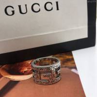 GUCCi飾品 古馳雙g寬版戒指 Gucci泰銀情侶款戒指  zgbq1059