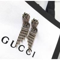GUCCi飾品 古馳S925銀針耳環 Gucci愛心系列精緻桃心草莓 流蘇鏈條 長款耳釘  zgbq1202