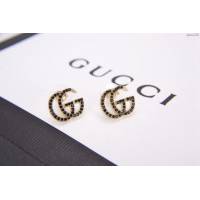 GUCCi飾品 古馳925純銀針耳環 Gucci施華洛世奇水晶耳釘  zgbq1206