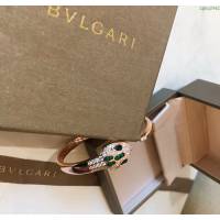 Bvlgari飾品 寶格麗奢華款 頂級925純銀 寶格麗寶石蛇手鐲  zgbq3042