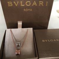 Bvlgari飾品 寶格麗彈簧鑲鑽項鏈 Bvlgari經典爆款女項鏈  zgbq3310