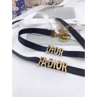 Dior飾品 迪奧經典熱銷款黑繩絲帶字母款項鏈手鏈  zgd1076