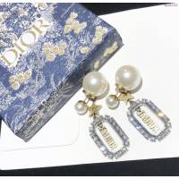 Dior飾品 迪奧經典熱銷款滿鑽耳環 五角星珍珠字母耳釘  zgd1121