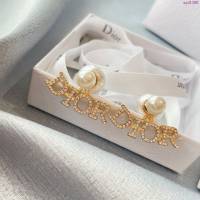 Dior飾品 迪奧經典熱銷款字母大小珠耳釘耳環  zgd1296