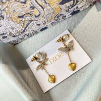 Dior飾品 迪奧經典熱銷款蝴蝶蜻蜓耳環 不對稱 耳釘  zgd1340