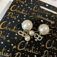 Dior飾品 迪奧經典熱銷新款CD滿鑽 大小珍珠耳釘 耳環  zgd1389