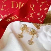 Dior飾品 迪奧經典熱銷款CD愛心珍珠耳釘耳環  zgd1411