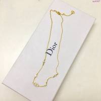 Dior飾品 迪奧經典熱銷款CD字母珍珠鎖骨項鏈  zgd1427