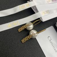Dior飾品 迪奧經典熱銷款鑲嵌水鑽珍珠耳勾耳環  zgd1484