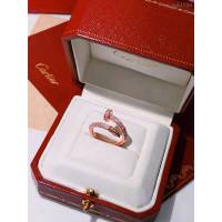 Cartier飾品 卡地亞專櫃複刻釘子造型戒指 微鑲滿鑽925純銀女戒指  zgk1220