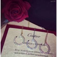 Cartier飾品 卡地亞爆款高端 大號釘子項鏈耳釘套裝 進口925純銀鉑金  zgk1256
