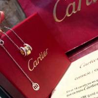 Cartier飾品 卡地亞最新三環項鏈 S925純銀材質電鍍18k真金  zgk1260