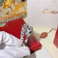 Cartier飾品 卡地亞雙豹頭滿鑽爆款手鐲 Cartier花紋豹手鐲  zgk1265