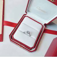 Cartier首飾品 卡地亞Destinee系列 方鑽戒指 s925純銀  zgk1337