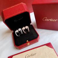 Cartier首飾 卡地亞釘子滿鑽 s925純銀 小號耳釘  zgk1353
