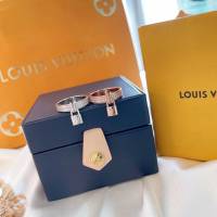 Louis Vuitton純銀飾品 路易威登鎖頭戒指 LV925銀滿鑽戒指  zglv1821