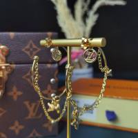 Louis Vuitton新款飾品 路易威登Roman Holidays圈形耳環 LV鏈條圓圈耳吊耳鉤耳釘  zglv1866