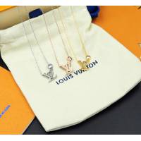 Louis Vuitton新款飾品 路易威登字母項鏈 LV字母單鑽鎖骨鏈  zglv2035