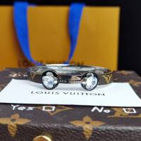 Louis Vuitton新款飾品 路易威登老花皮繩手鏈 LV牛皮雙鑽手鐲  zglv2046