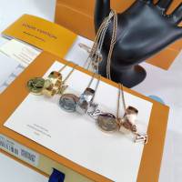 Louis Vuitton新款飾品 路易威登小飾件與可脫卸指環項鏈 LV玫瑰金銀色金色項鏈  zglv2073