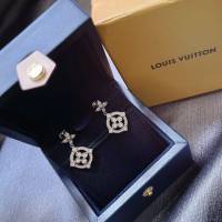 Louis Vuitton純銀飾品 路易威登Color Blossom花朵耳釘 LV字母滿鑽耳環  zglv2103
