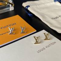 Louis Vuitton新款飾品 路易威登字母耳釘 LV簡約字母金色銀色耳環  zglv2134