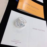 Louis Vuitton新款飾品 路易威登亞克力戒指 LV老花字母透明戒指指環  zglv2181