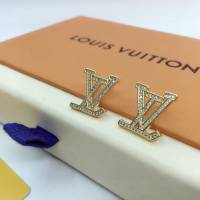 Louis Vuitton純銀飾品 路易威登Wish Bone耳釘 LV簡約字母滿鑽耳釘耳環  zglv2198