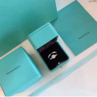 Tiffany純銀飾品 蒂芙尼女士專櫃爆款925純銀四爪鑽戒二合一戒指  zgt1605