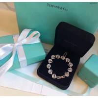 Tiffany純銀飾品 蒂芙尼女士專櫃爆款滿鑽重工愛心手鏈手環  zgt1633