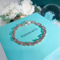 Tiffany飾品 蒂芙尼女士專櫃爆款T系列鏈環手鏈 Tiffany幾何線條手環  zgt1677