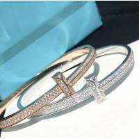 Tiffany純銀飾品 蒂芙尼女士專櫃爆款T1系列滿鑽手鐲  zgt1692