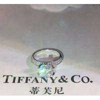 Tiffany純銀飾品 蒂芙尼女士專櫃爆款六爪奢侈雙排鑽戒指  zgt1738