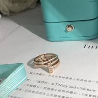 Tiffany純銀飾品 蒂芙尼女士專櫃爆款單T半鑽戒指  zgt1769