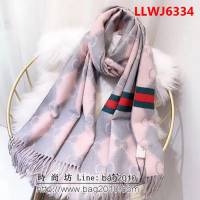 GUCCI古馳 冬季新款雙面雙色羊絨混紡圍巾 可做披肩 g016 LLWJ6334