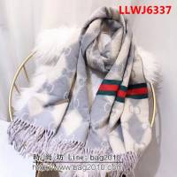 GUCCI古馳 冬季新款雙面雙色羊絨混紡圍巾 可做披肩 g016 LLWJ6337