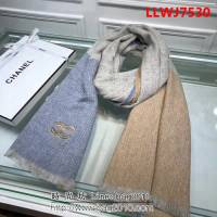 CHANEL香奈兒外貿單 拼色新款刺繡休閒風格長圍巾 LLWJ7530