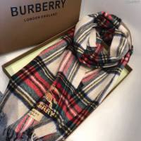 Burberry圍巾 官網最新款 男女通用情侶款 巴寶莉格紋長圍巾  llwj6567
