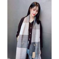 Burberry圍巾 2019年度最新力作 時尚彩色拼色方格子 巴寶莉羊絨混紡女長圍巾  llwj6643