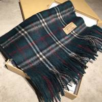 Burberry深度水波紋經典羊絨格子圍巾 巴寶莉2021新款圍巾  mmj1149