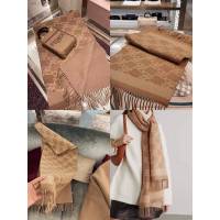 FENDI米駝色羊毛和羊絨雙面圍巾 芬迪2021最新款女士圍巾  mmj1283