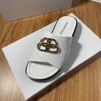Balenciaga經典款男鞋 巴黎世家頂級版本男士夏季牛皮鞋面涼拖  hdbl1280