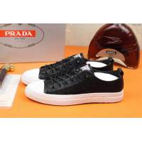 PRADA男鞋 普拉達專櫃同步款式 普拉達小牛皮休閒板鞋 Prada系帶低幫鞋  hdx13446