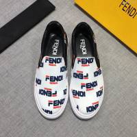FENDI男鞋 原單品質 新款懶人套腳便鞋 雙F印花標誌 芬迪男休閒鞋  jpx2144